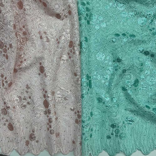 Tessuto tulle ricamato rete - tulle,