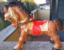 Cavallo Giocattolo Anni 60 Cavalcabile Con Ruote