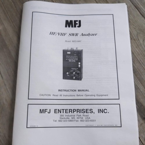 Mfj 249c analizzatore swr - mfj-249c,