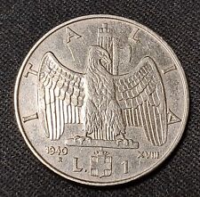 Moneta ITA 1 Lira del 1940 - Vittorio Emanuele III Re e imp.