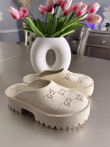 Zoccoli gucci gomma plateau - gomma,