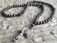 Collana croce Gesù pietra