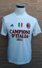 T SHIRT MILAN 18°SCUDETTO AUTOGRAFATA DA ABBIATI CALCIO SIGNED AUTOGRAPH 