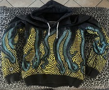 Felpa Octopus originale XS - molto usata - streetwear nero giallo