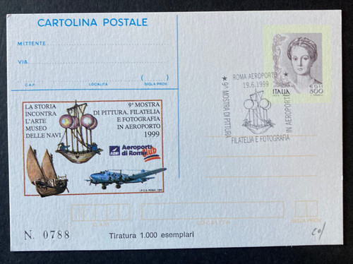 1999 aeroporti roma cartolina - aeroporti,