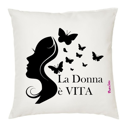 Cuscino 40x40 scritta - scritta, la