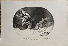 Walter Piacesi, etching on