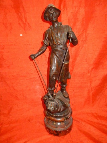 Scultura antimonio con base - in,