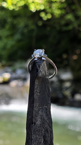 Anello solitario moissanite - solitario,