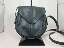 Borsa a tracolla donna LANVIN in pelle nera stile fotocamera logo in rilievo sofisticata