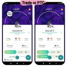 Pokemon Shiny Salandit (il genere è maschio o femmina) - Pls leggere descrizione ordine