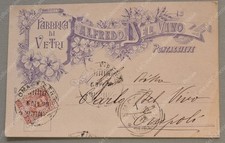 PONTASSIEVE, Firenze. Vetrerie Del Vivo. Cartolina d'epoca commerciale viaggiata