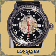 LONGINES LINDBERGH HOUR ANGLE WATCH Referenza L 2.617.4 - L 619.2