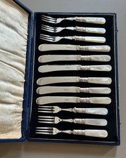 Antico set di posate placcate