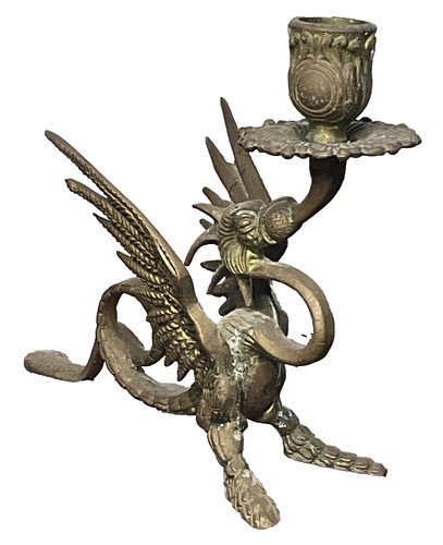 Drago gotico vintage ottone - gotico,