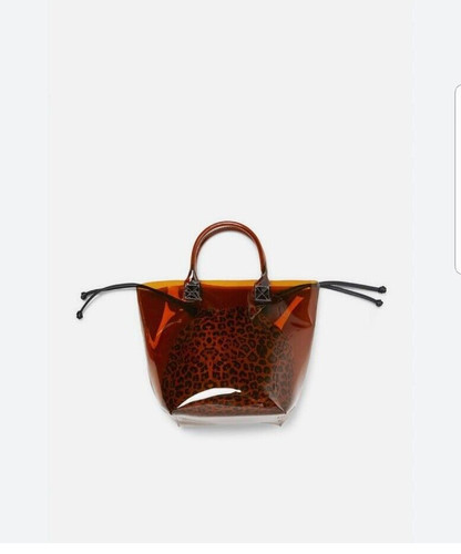 Borsa zara marrone trasparente - zara,