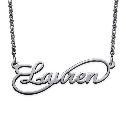 Collana con nome oro bianco - , 18