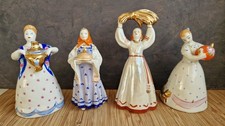 USSR Dulevo Set Of 4 Porcelain