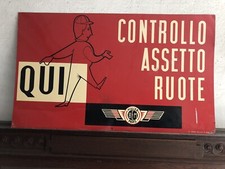 OFFICINA CONTROLLO PNEUMATICI INSEGNA NO SMALTATA CARTELLO PUBBLICITA' EPOCA