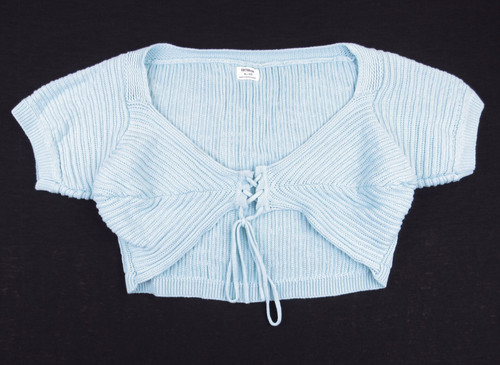 Crop top donna - cotone, su