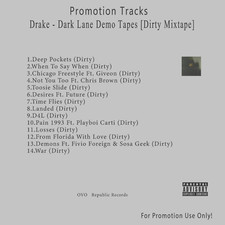 Rap/Hip-Hop.. White CD. Drake - Dark Lane Demo Tapes [Dirty Mixtape]