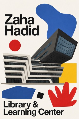 Poster zaha hadid - hadid, architettura