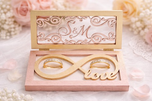 Scatola porta fedi matrimonio - scatola,