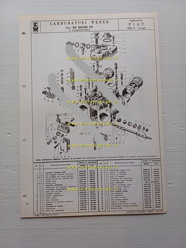 Weber carburatore dcoe 25 - carburatore,