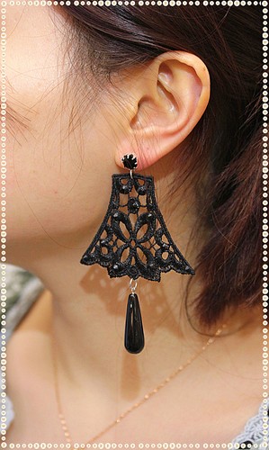 Orecchini pizzo macrame - orecchini, in