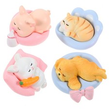  4 pezzi mini figurine di