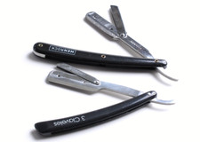 Set 2 Rasoio mano libera  a  mezza lama CUT SHAVETTE RAZOR STRAIGHT