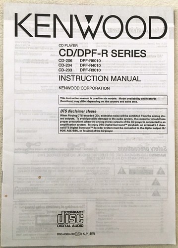 Kenwood dpf manuale - kenwood,
