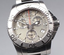 [Ecc+5] Orologio da uomo cronografo LONGINES HydroConquest L3.672.4 argento 4...