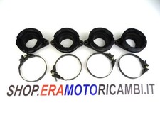 KIT x4 COLLETTORI MANICOTTI ASPIRAZIONE MOTORE CON FASCE YAMAHA YZF-R6 2003
