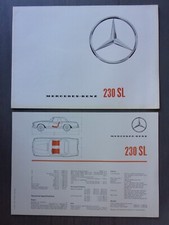MERCEDES BENZ 230 SL PAGODA orig 1963 Regno Unito Mkt brochure vendita - 230SL