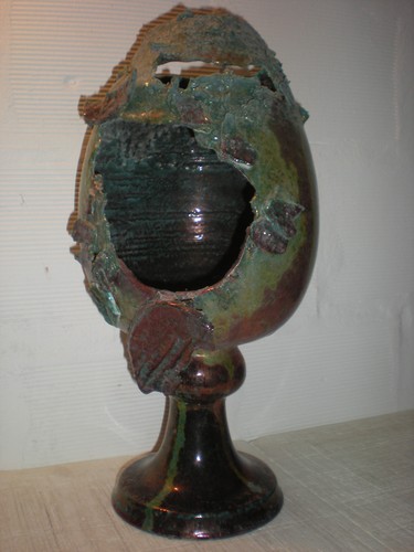 Ceramica faenza vaso scultura - ceramica,