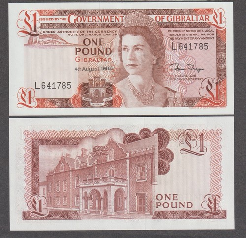 Unc gibilterra 1 - £, una