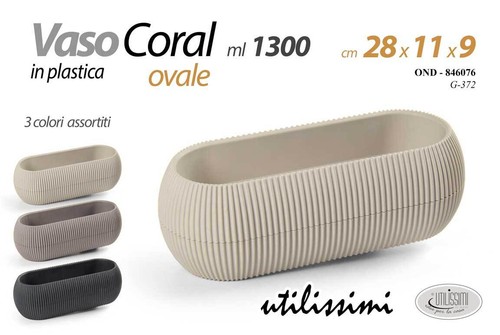 Vaso ovale righe - vaso, grasse