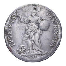 TESTONE 1698 ROMA RARO INNOCENZO XII STATO PONTIFICIO