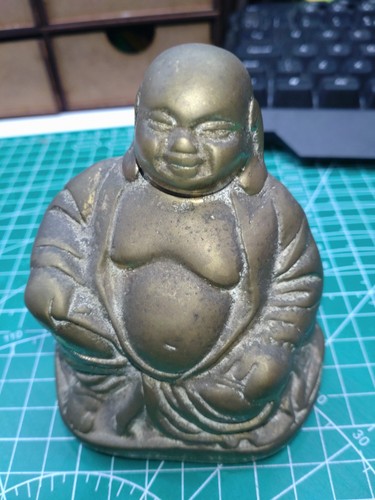 Vintage cast brass smiling - cast,