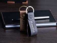 KAWASAKI Leather Keyring