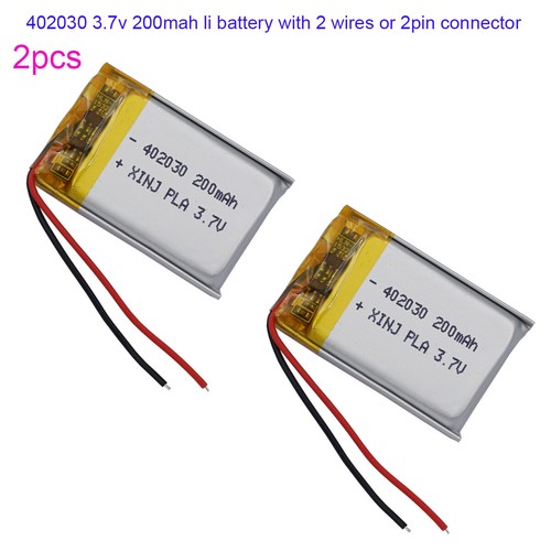 2pcs 200mah 74wh 402030 - 2pcs, 0.74wh