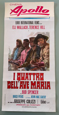 Locandina I QUATTRO DELL'AVE MARIA - 1968, Bud Spencer e Terence Hill, ottima!