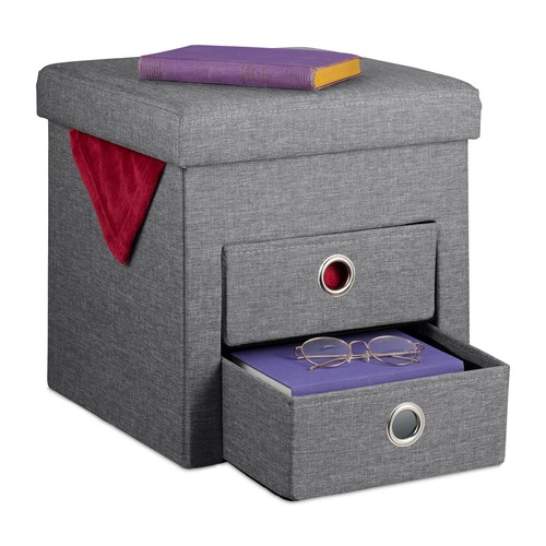 Pouf contenitore sgabello cubo - contenitore,