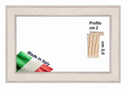 Cornice bianca legno - bianca,