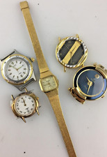 Lotto 5 Orologi al Quarzo Usati Non Funzionanti Analogici Parti Mancanti Ricambi