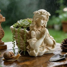 Statuetta angelo in vaso di