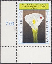 Austria 2000 Fiori Pianta Insetti Coccinella Coccinella Giardino Spettacolo MNH/1