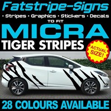 da montare NISSAN MICRA STRISCE DI TIGRE GRAFICA DECALCOMANIE ADESIVI ACENTA TEKNA 1.0