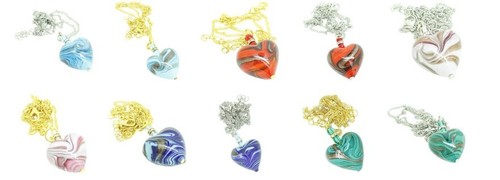 Collana vortice vetro di - collana, in
